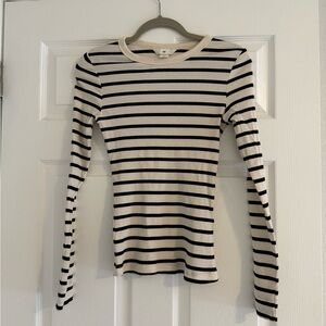 H&M striped long sleeve top